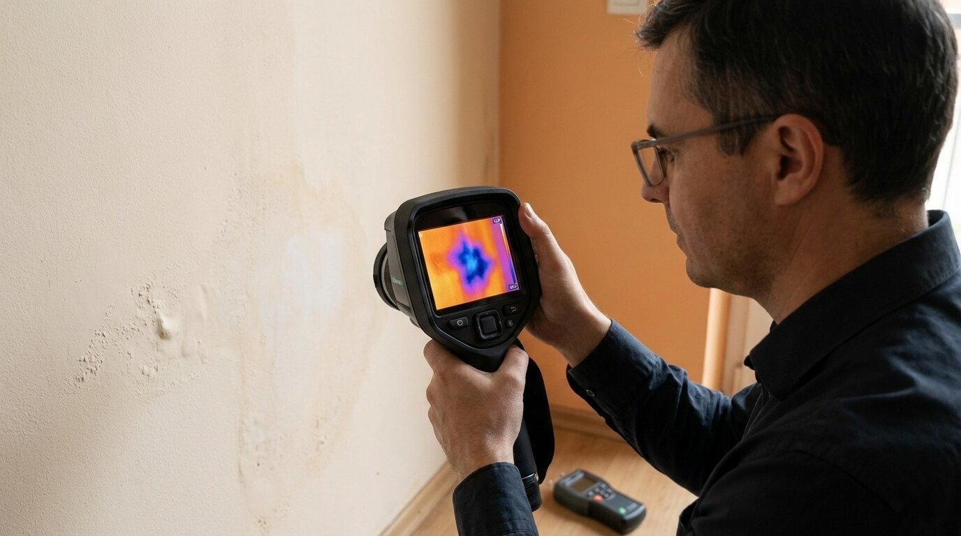 Osmar Gonçalves utilizando câmera termográfica